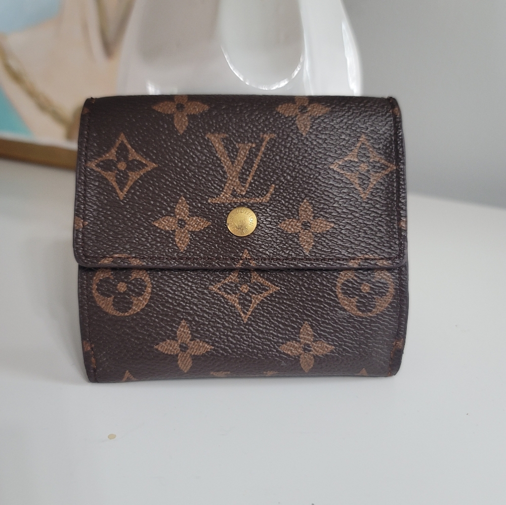 LV Monogram Coated Canvas Elise Wallet